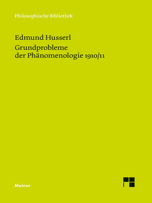 cover image of Grundprobleme der Phänomenologie (1910/1911)